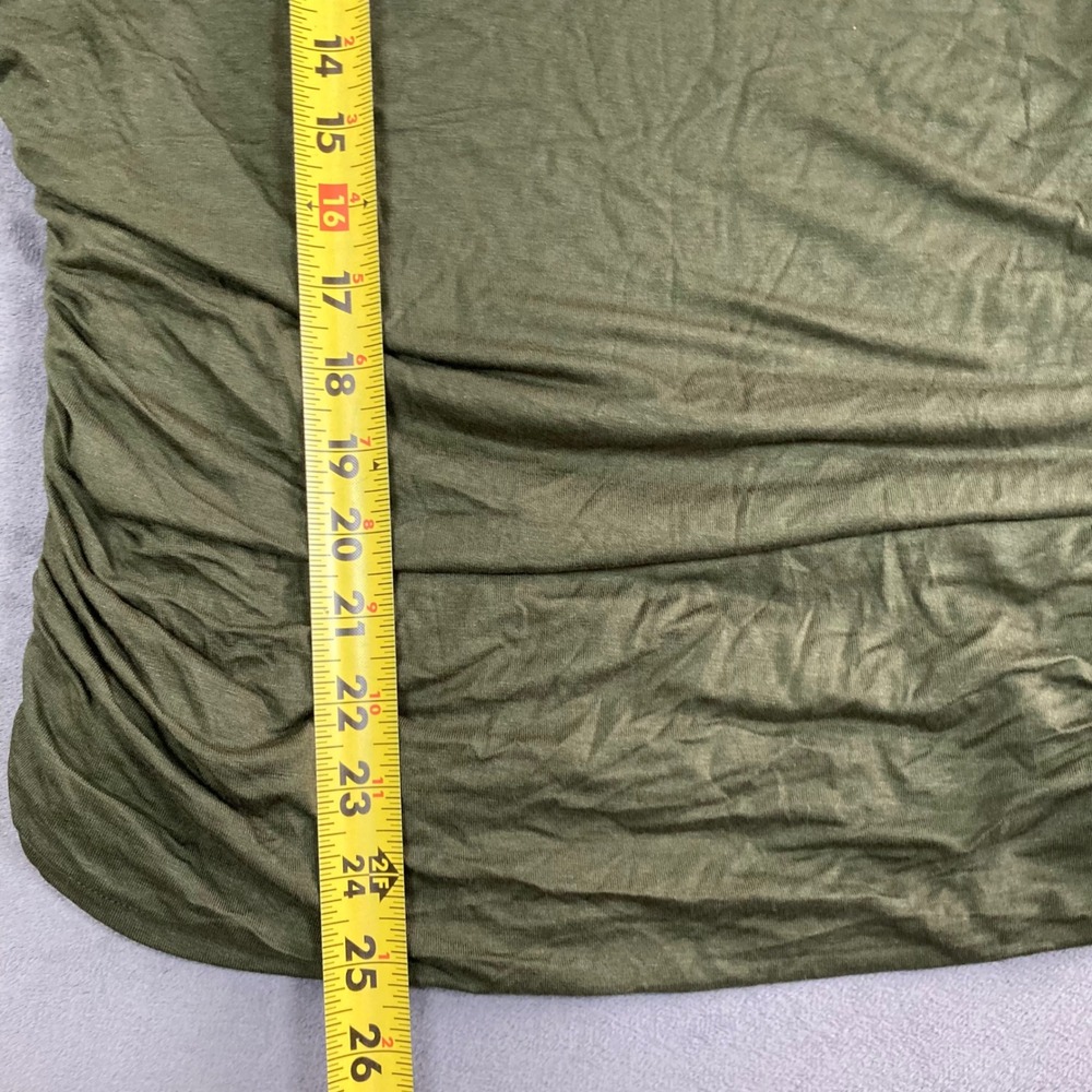 Maurices Women XXL Olive Green Mock Neck Sleeveless Ruched Side Top NWT - Picture 6 of 7